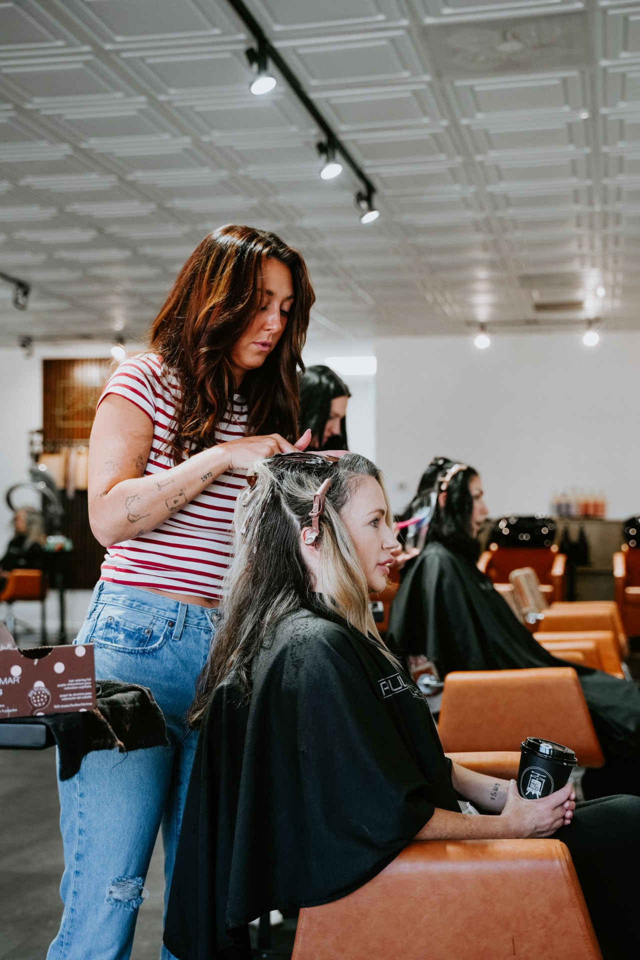 Foil highlight service at Blur. Salon in Oklahoma City
