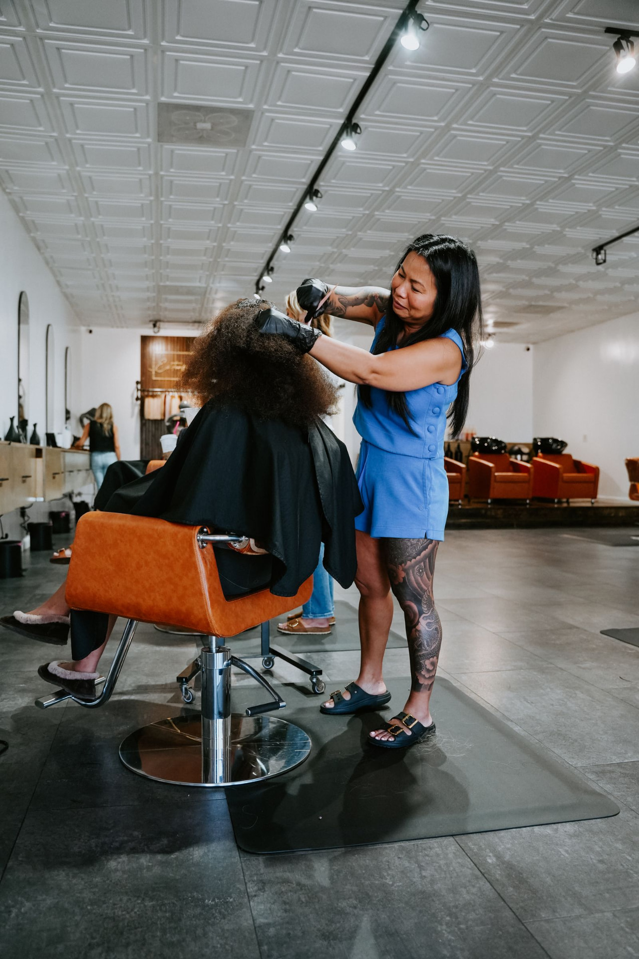 The styling floor at Blur. Salon + Extension Bar in Oklahoma City